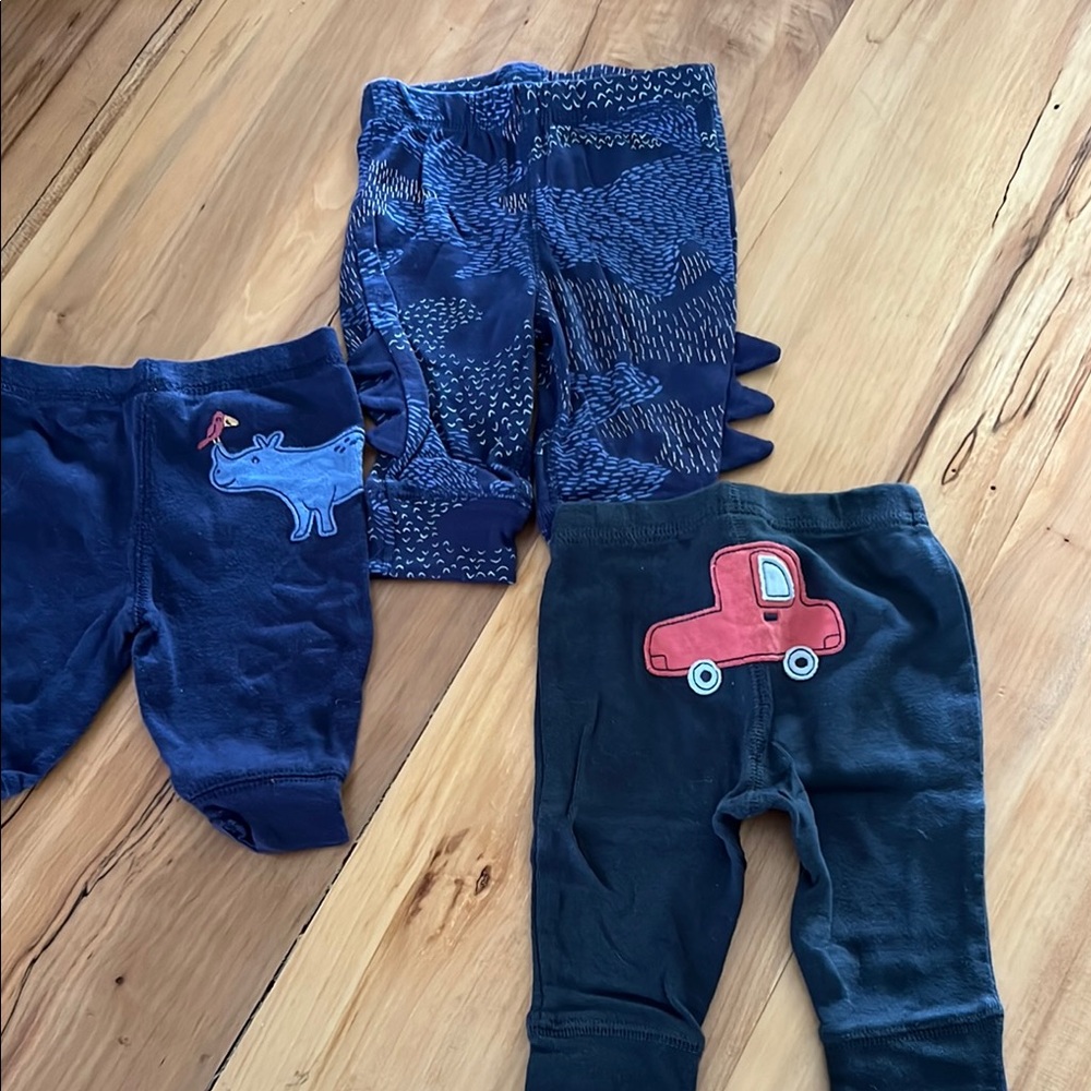 Carter's Blue and Black Baby Pants Set